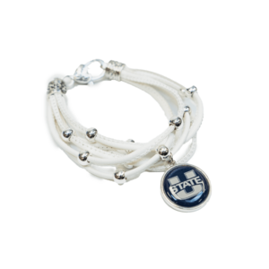 u-state white cord charm bracelet